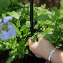 Pergola Ogrodowa Tarasowa Metalowa Podpora do Pnączy Róż Kwiatów 50x10cm Czarna