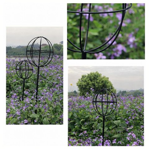 Pergola Ogrodowa Tarasowa Metalowa Podpora do Pnączy Róż Kwiatów 50x10cm Czarna
