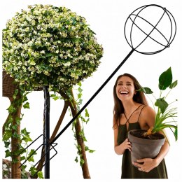Pergola Ogrodowa Tarasowa Metalowa Podpora do Pnączy Róż Kwiatów 50x10cm Czarna