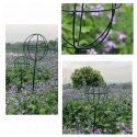 Pergola Ogrodowa Tarasowa Metalowa Podpora do Pnączy Róż Kwiatów 50x10cm zielona