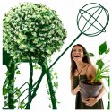 Pergola Ogrodowa Tarasowa Metalowa Podpora do Pnączy Róż Kwiatów 50x10cm zielona