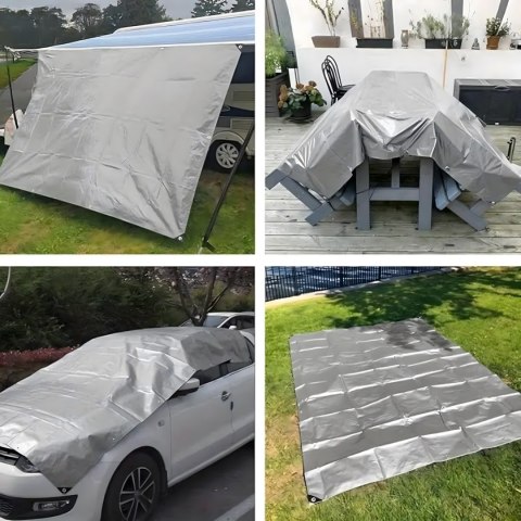 Plandeka Płachta Ochronna UV 6x8m 120g Okryciowa Mocna Uniwersalna
