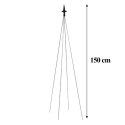 12x Podpora Pergola Ogrodowa Tarasowa na KWiaty Stojak Metalowy Roślin 150 cm