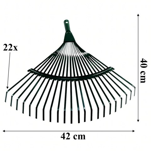 Grabie do Liści Trawy Wachlarzowe 42cm Ogrodowe z Kijem Teleskopowym 150 cm