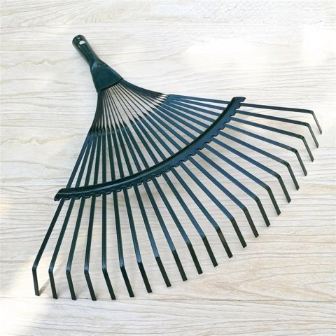 Grabie do Liści Trawy Wachlarzowe 42cm Ogrodowe z Trzonkiem Drewnianym 120cm