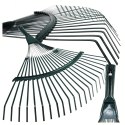 Grabie do Liści Trawy Wachlarzowe 42cm Ogrodowe z Trzonkiem Drewnianym 120cm