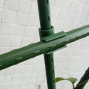 Łącznik Kątowy Krzyżowy do Mocowania Tyczek Ogrodowych 11 mm Zielony 10 szt
