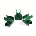 Łącznik Kątowy Krzyżowy do Mocowania Tyczek Ogrodowych 11 mm Zielony 10 szt