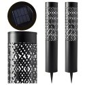 Lampa Ogrodowa Solarna Wbijana Słupek 71cm Dekoracyjna Pochodnia Latarnia 2szt.