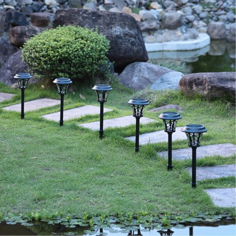 Zestaw Lamp Lampy Ogrodowe Solarne Wbijane Wodoodporne 40cm Zewnętrzne 8szt.