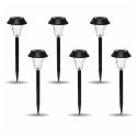 Zestaw Lamp Lampy Ogrodowe Solarne Wbijane Wodoodporne 41cm Zewnętrzne 6szt.