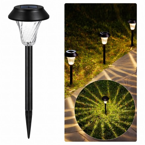 Zestaw Lamp Lampy Ogrodowe Solarne Wbijane Wodoodporne 41cm Zewnętrzne 6szt.