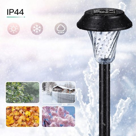 Zestaw Lamp Lampy Ogrodowe Solarne Wbijane Wodoodporne 41cm Zewnętrzne 6szt.