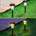 Zestaw Lamp Lampy Ogrodowe Solarne Wbijane Wodoodporne 41cm Zewnętrzne 6szt.