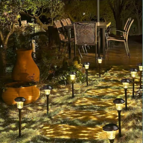 Zestaw Lamp Lampy Ogrodowe Solarne Wbijane Wodoodporne 42cm Zewnętrzne 6szt.