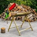 Stojak Kozioł Uchwyt Metalowy do Cięcie Drewna z Uchwytem na Piłę 88x86x71cm