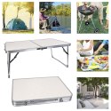 Stolik Turystyczny Składany Aluminiowy Przenośny Biwakowy Wędkarski 61x41cm