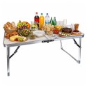 Stolik Turystyczny Składany Aluminiowy Przenośny Biwakowy Wędkarski 61x41cm