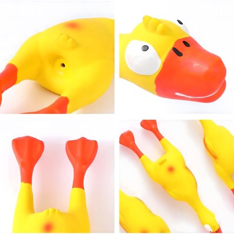 Piszcząca Duża Zabawka Gumowy Kurczak Duży dla Psa Szczeniaka Gryzak 22 cm