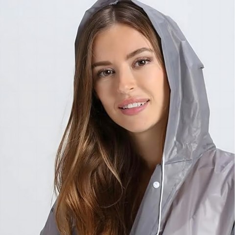 Ponczo Płaszcz Poncho Peleryna Przeciwdeszczowa z Kapturem Ryby Rower Uniwersalne Grube 140g