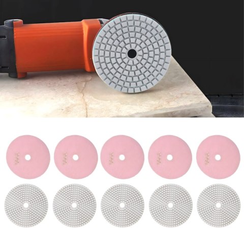 10x Tarcza Diamentowa Polerska 80mm do Szlifowania Gresu Płytek Na Rzep 3000