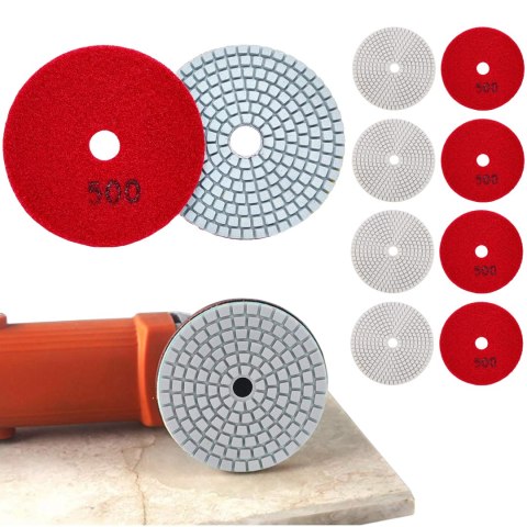 10x Tarcza Diamentowa Polerska 80mm do Szlifowania Gresu Płytek Na Rzep 500