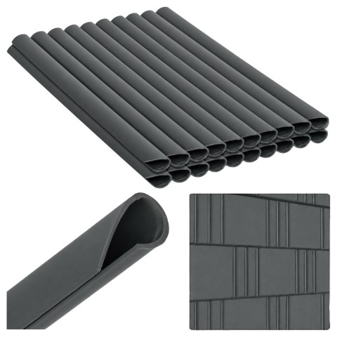 50x Klipsy do Taśmy Ogrodzeniowej Zaczepy Montażowe Osłony Antracyt 19cm 20 szt
