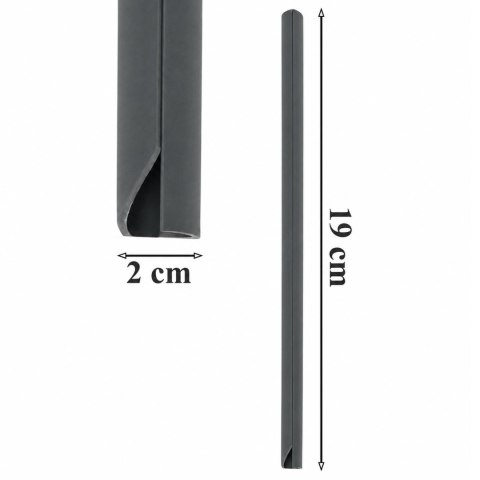 50x Klipsy do Taśmy Ogrodzeniowej Zaczepy Montażowe Osłony Antracyt 19cm 20 szt