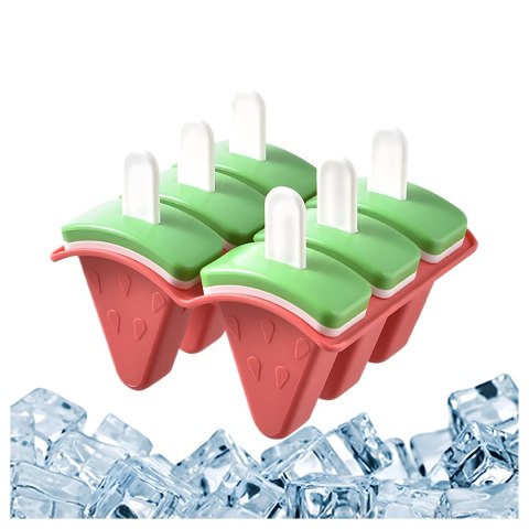 Foremki Forma do Lodów na Patyku Domowe Sorbet Lody Foremka Arbuz 6 szt