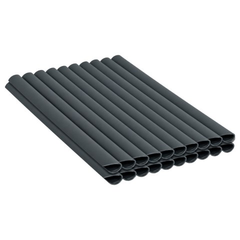 Klipsy do Taśmy Ogrodzeniowej Zaczepy Montażowe Osłony Antracyt 19cm 20 szt