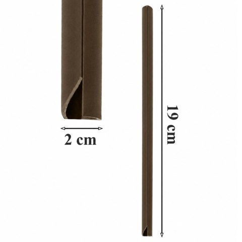 Klipsy do Taśmy Ogrodzeniowej Zaczepy Montażowe Osłony Brązowe 19cm 20 szt