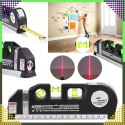 Poziomica Laserowa Laser z Miarą 250 cm 3 Libelki Libella Lekka + Baterie