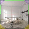 Poziomica Laserowa Laser z Miarą 250 cm 3 Libelki Libella Lekka + Baterie