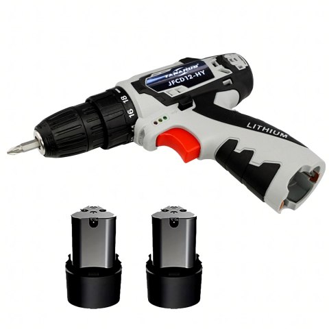 Wkrętarka Akumulatorowa 12V Mini Wkrętak Led Zestaw Walizka 2x Akumulator 1,5Ah