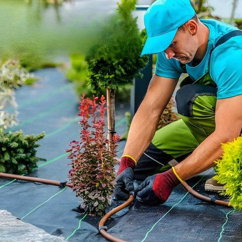 Agrowłóknina 70g 1,6m x 50m Czarna UV Agrotkanina Mata Antychwastowa