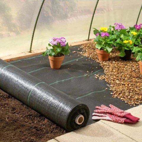 Agrowłóknina 70g 1,6m x 50m Czarna UV Agrotkanina Mata Antychwastowa