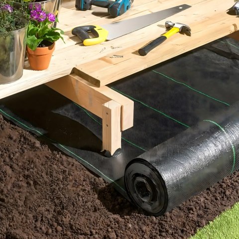 Agrowłóknina 70g 1,6m x 50m Czarna UV Agrotkanina Mata Antychwastowa