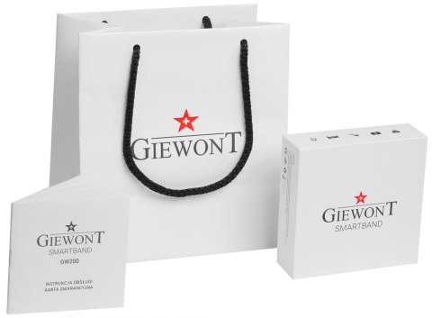 Smartwatch GIEWONT Czarno Fioletowy 2 Paski GW200-3