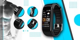 Smartwatch GIEWONT Czarno Niebieski 2 Paski GW200-7