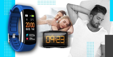 Smartwatch GIEWONT Czarno Niebieski 2 Paski GW200-7