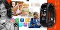 Smartwatch GIEWONT Czarno Pomarańczowy 2 Paski GW200-9