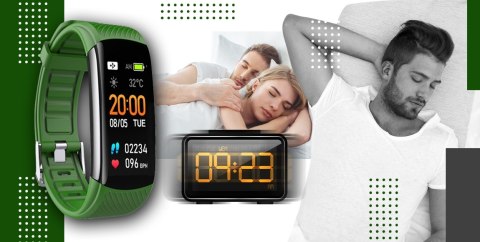 Smartwatch GIEWONT Czarno Zielony 2 Paski GW200-5