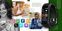 Smartwatch GIEWONT Czarno Zielony 2 Paski GW200-5