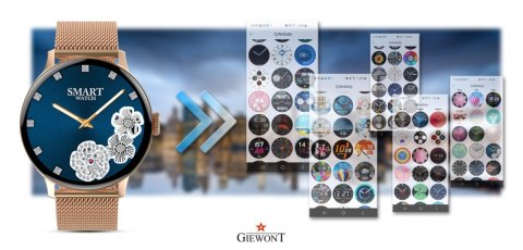 Smartwatch Damski GIEWONT Różowe Złoto GW330-1