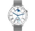 Smartwatch Damski Rubicon RNCF02-1 Srebrno-Srebrny + Czarny Silikonowy Pasek