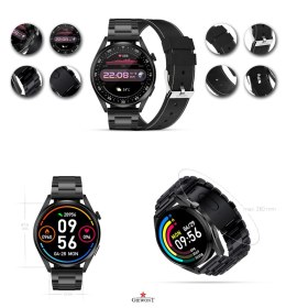Smartwatch GIEWONT Vertex SmartCall GW450-2 Carbon/Carbon Leather