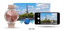 Smartwatch Damski VELTORI VT320-1 Złota Bransoleta + Różowy Pasek Silikonowy