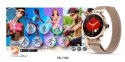 Smartwatch Damski VELTORI VT340-1 Złota Bransoleta + Różowy Pasek Silikonowy
