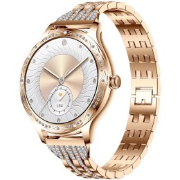 Smartwatch Damski VELTORI VT350-1 Bransoleta Różowe Złoto