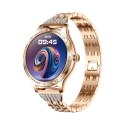 Smartwatch Damski VELTORI VT350-1 Bransoleta Różowe Złoto
